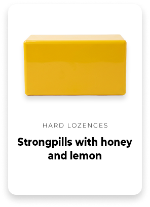The same card styled for the Strongpills brand